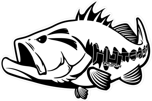 Наклейка Black Bass 30x20 см.