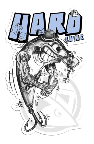 Наклейка Hard Lure 15x10см.